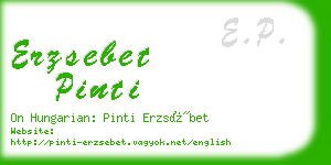 erzsebet pinti business card